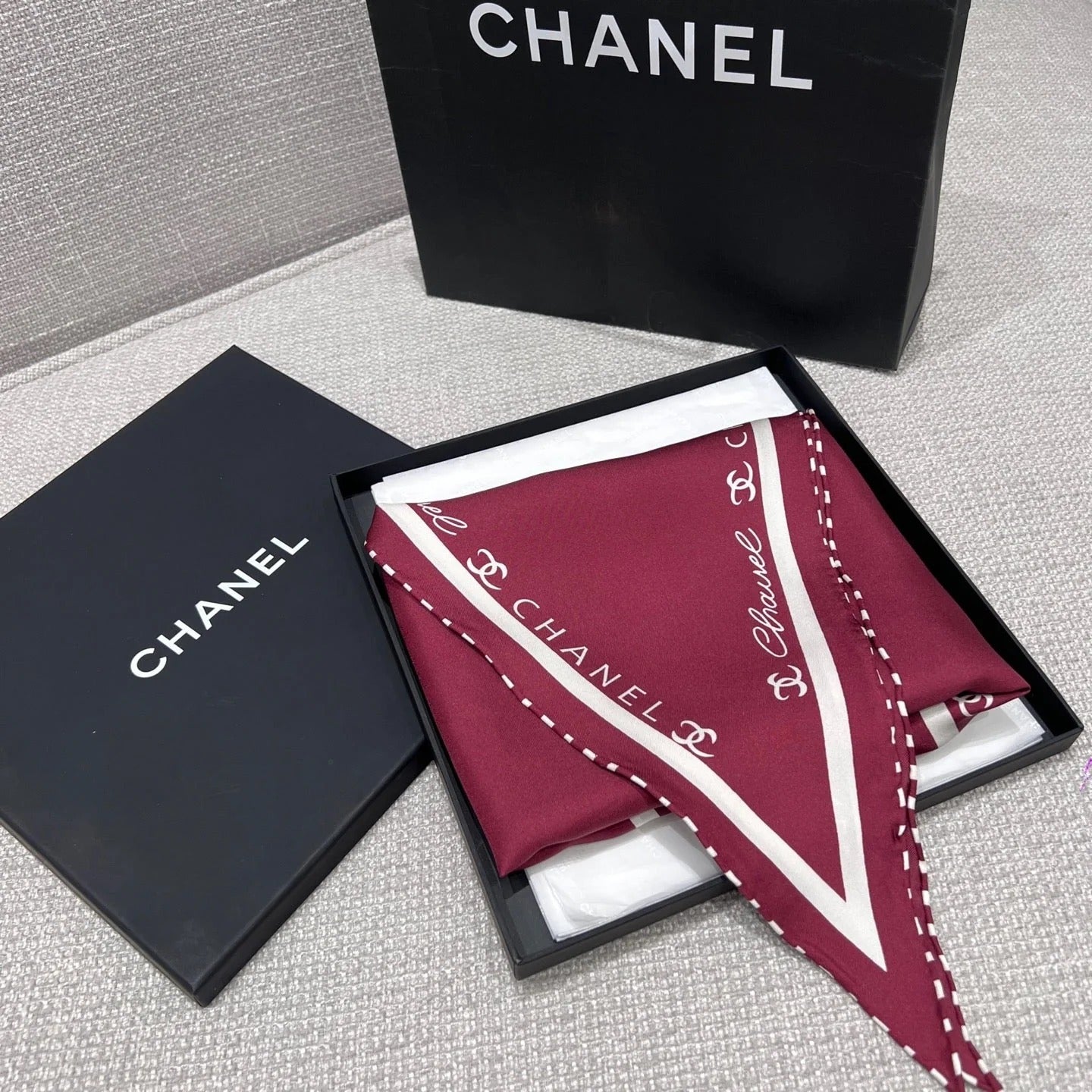 CHANEL 25S SCARF 160 IN SILK 697665 mysite