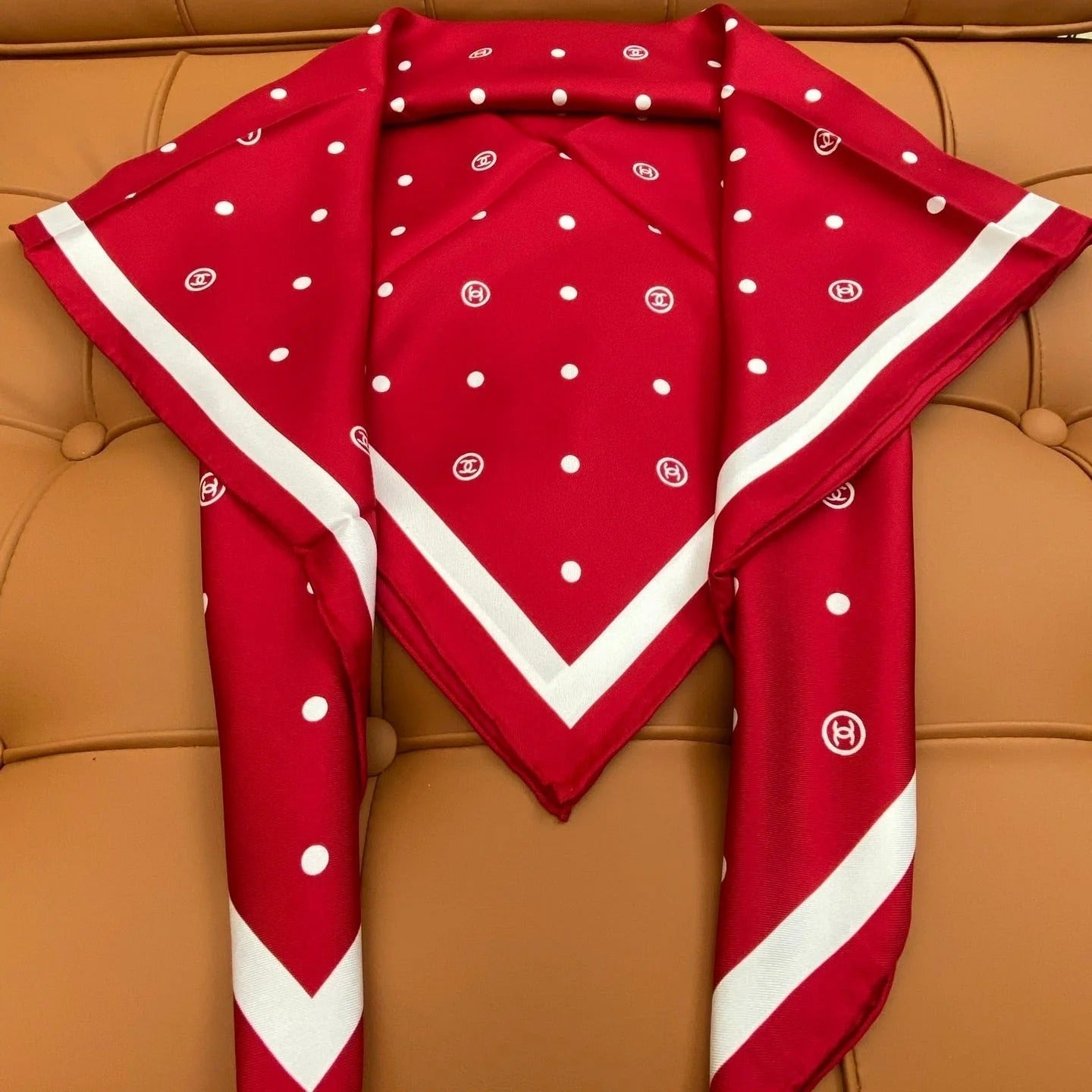 CHANEL 25S SCARF 90 IN SILK 704604 mysite