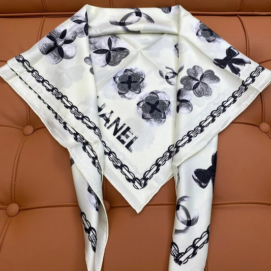 CHANEL 25S SCARF 90 IN SILK 703654 mysite