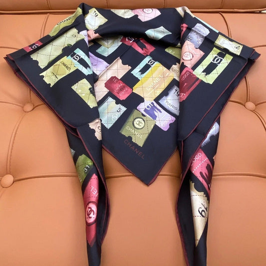 CHANEL 25S SCARF 90 IN SILK 703703 mysite