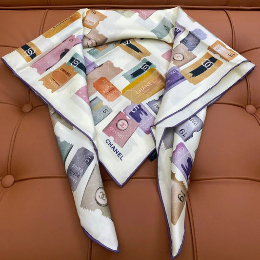 CHANEL 25S SCARF 90 IN SILK 703699 mysite