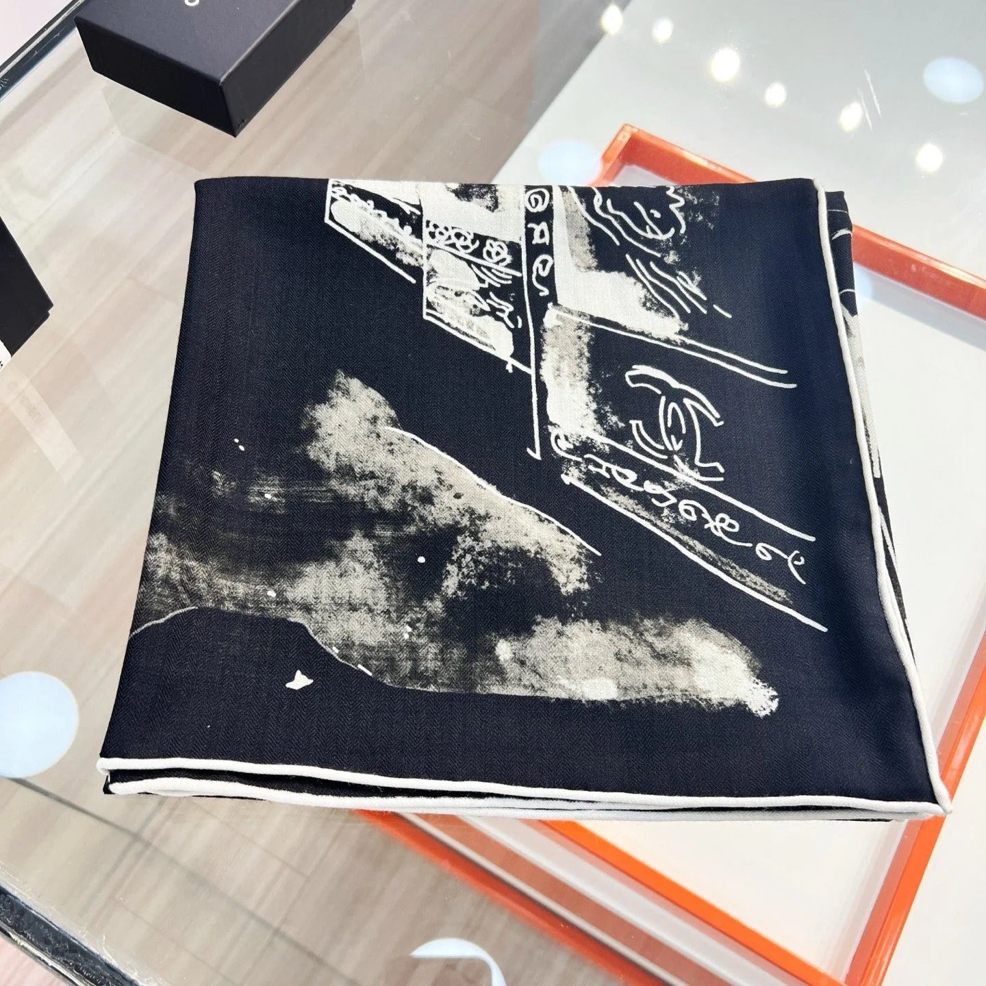 CHANEL 25S SCARF 135 IN CASHMERE SILK 737229 mysite