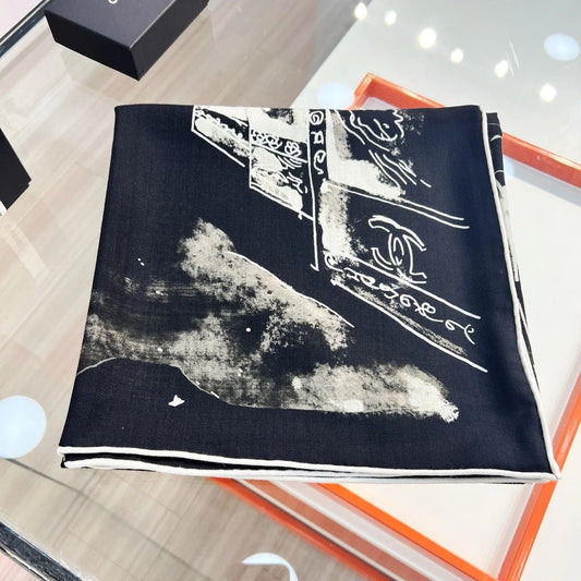 CHANEL 25S SCARF 135 IN CASHMERE SILK 737229 mysite