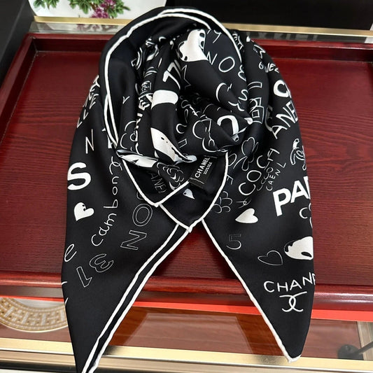 CHANEL 25S SCARF 90 IN SILK 738419 mysite