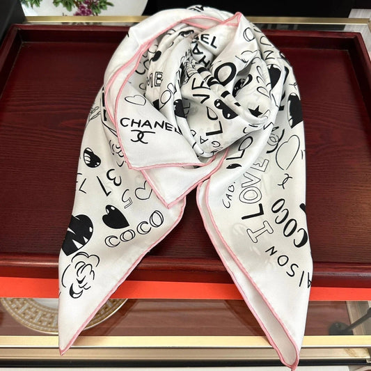 CHANEL 25S SCARF 90 IN SILK 738421 mysite