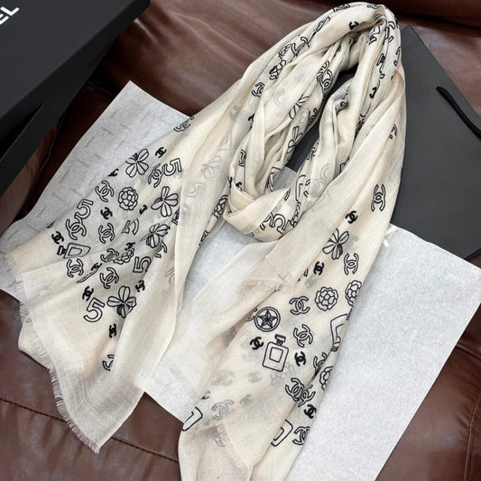 CHANEL 25S SCARF 200 IN CASHMERE 727296 mysite