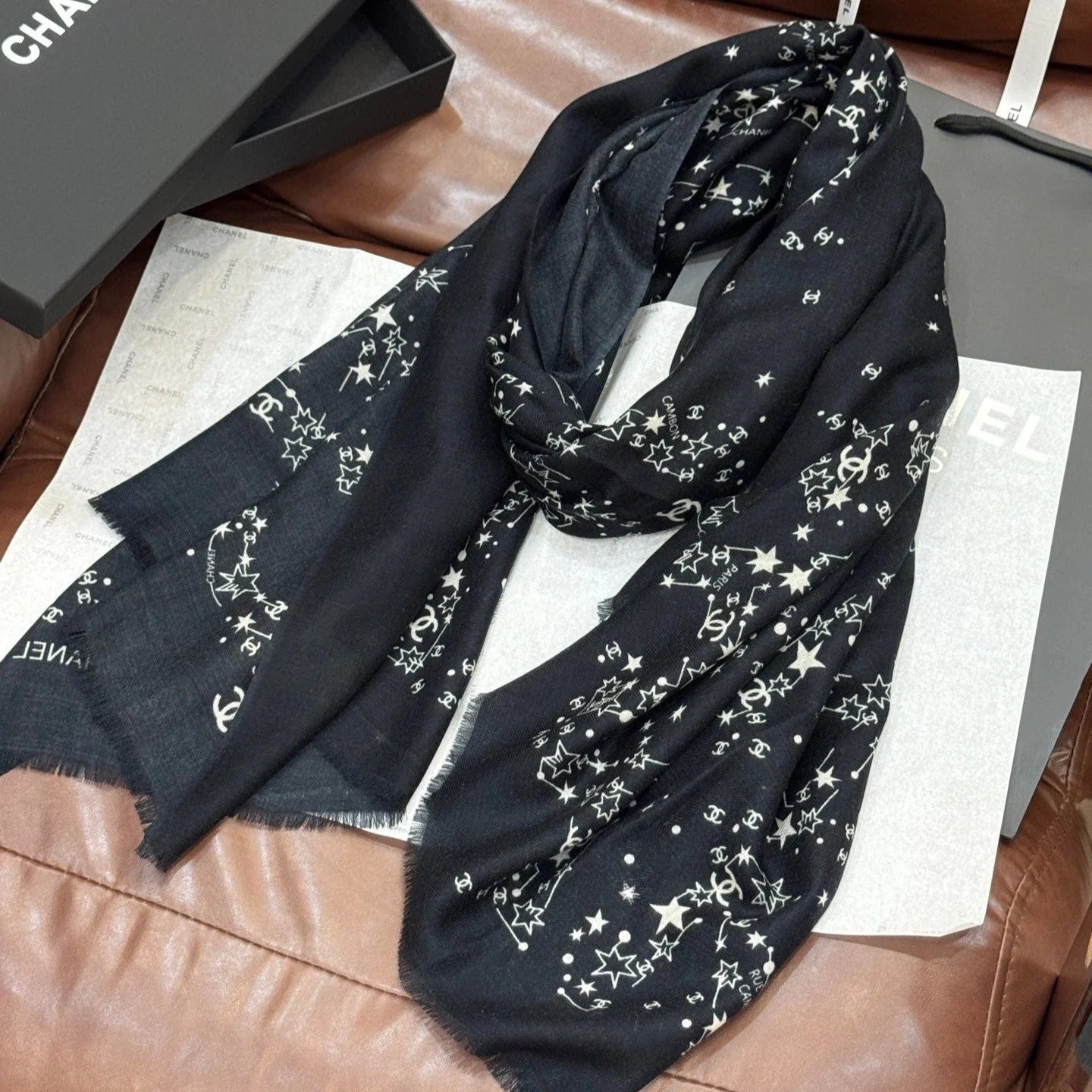 CHANEL 25S SCARF 200 IN CASHMERE 728986 mysite
