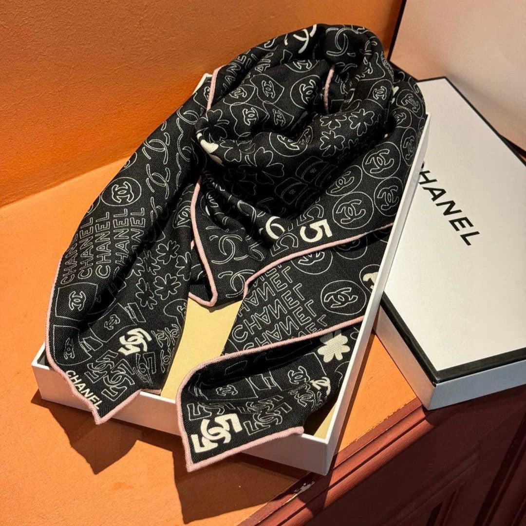 CHANEL 25S SCARF 110 IN CASHMERE SILK 738477 mysite