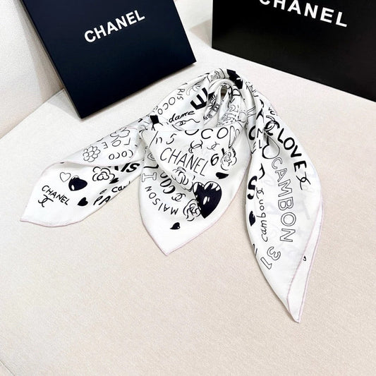 CHANEL 25S SCARF 90 IN SILK 730660 mysite