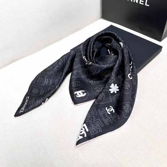 CHANEL 25S SCARF 90 IN SILK 724783 mysite