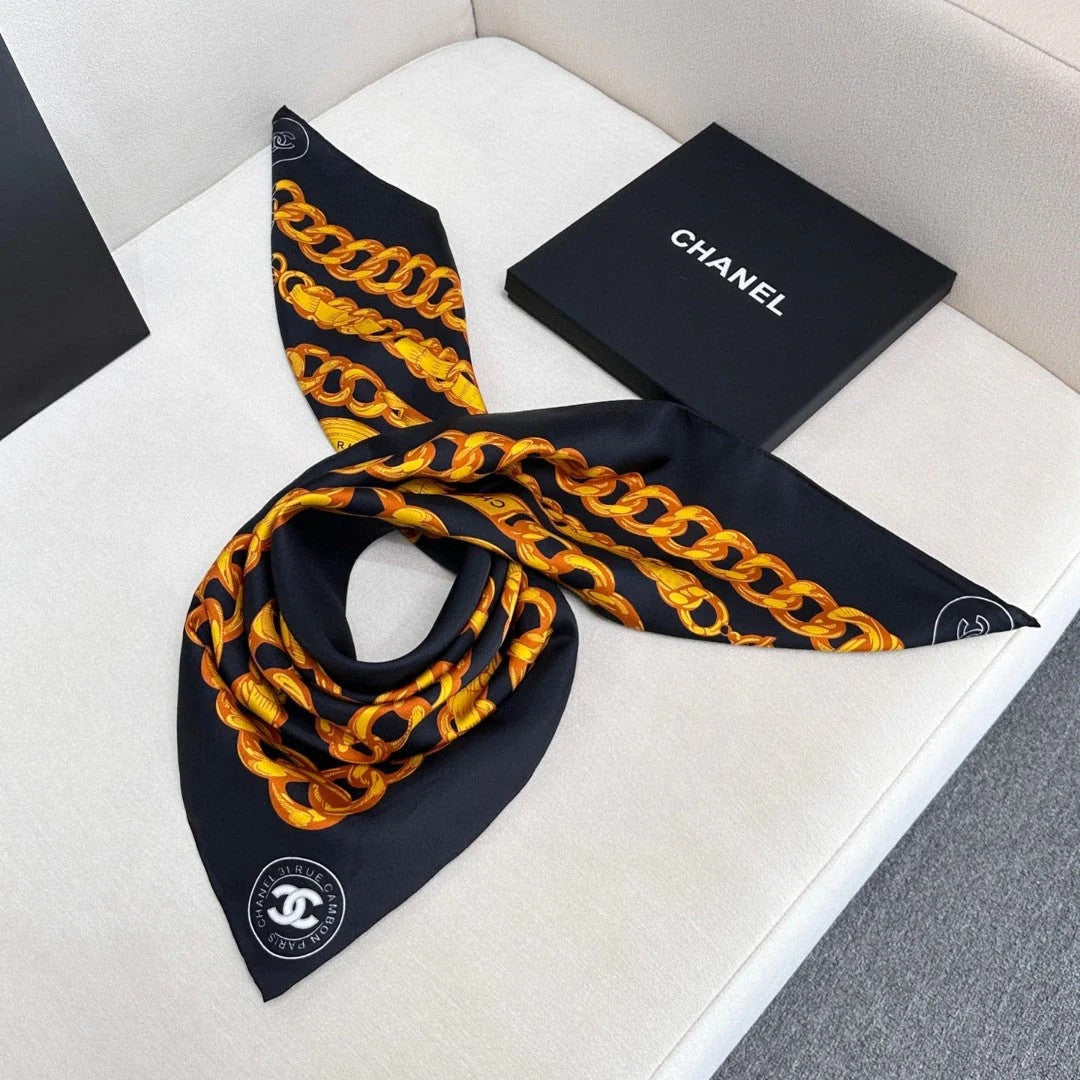 CHANEL 25S SCARF 90 IN SILK 639119 mysite