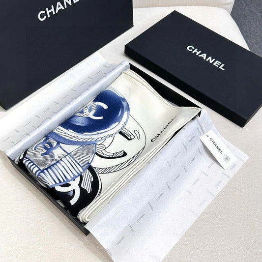 CHANEL 25S SCARF 140 IN CASHMERE SILK 642080 mysite
