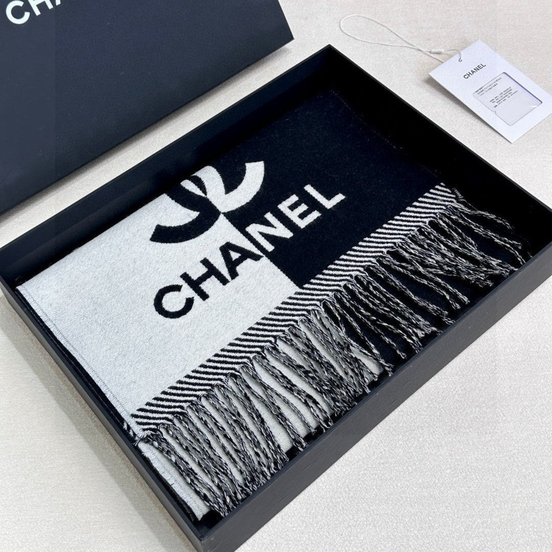 CHANEL 25S SCARF 184 IN MERINO WOOL 727324 mysite