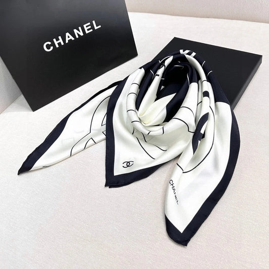 CHANEL 25S SCARF 90 IN SILK 730653 mysite