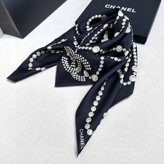 CHANEL 25S SCARF 90 IN SILK 735866 mysite