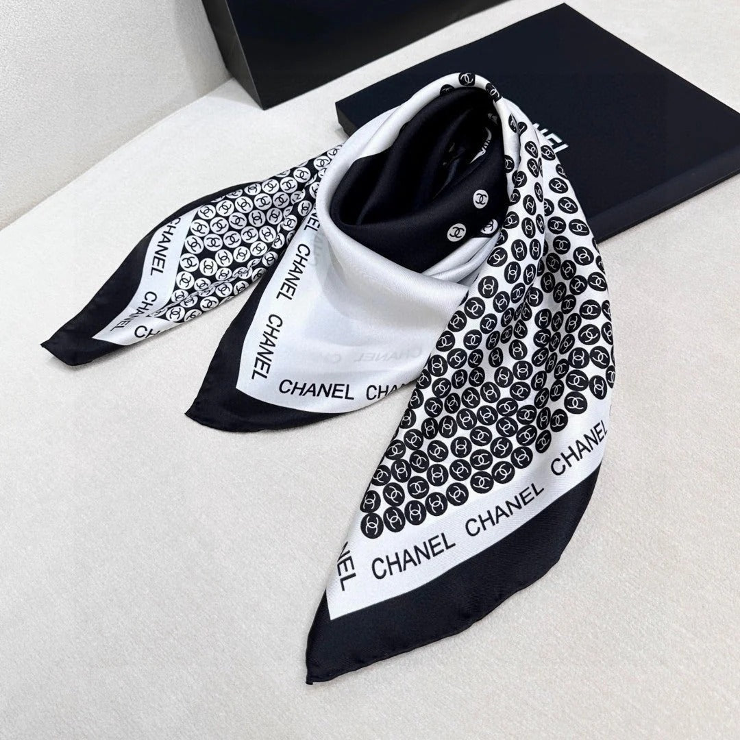 CHANEL 25S SCARF 90 IN SILK 732108 mysite