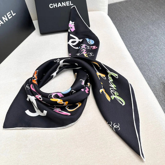 CHANEL 25S SCARF 90 IN SILK 735829 mysite