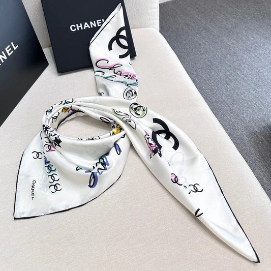 CHANEL 25S SCARF 90 IN SILK 735830 mysite