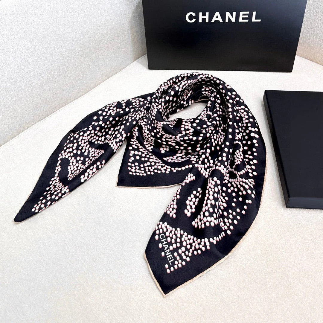 CHANEL 25S SCARF 90 IN SILK 724785 mysite