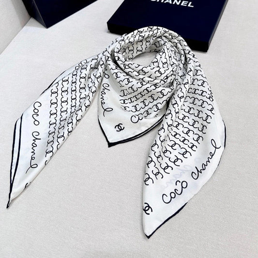 CHANEL 25S SCARF 90 IN SILK 732138 mysite