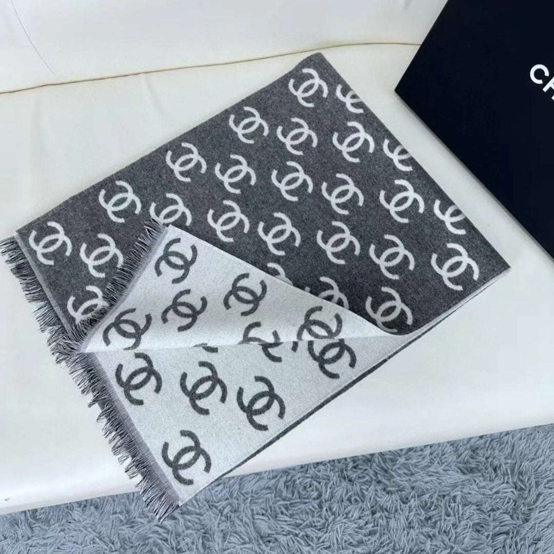 CHANEL 25S SCARF 180 IN CASHMERE WOOL 733941 mysite