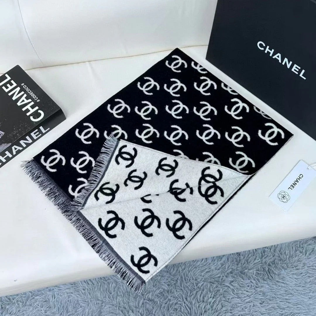 CHANEL 25S SCARF 180 IN CASHMERE WOOL 733942 mysite