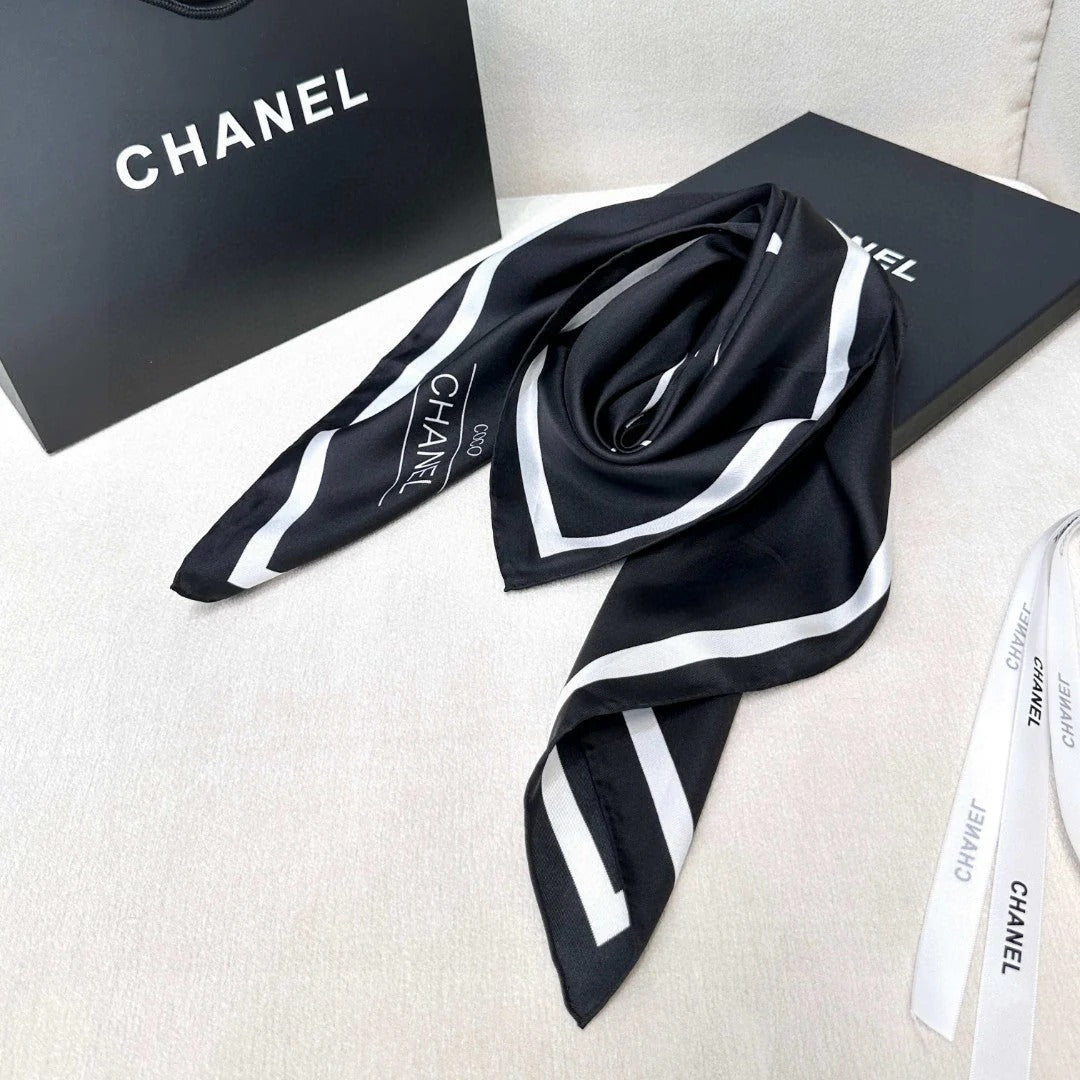 CHANEL 25S SCARF 90 IN SILK 732132 mysite