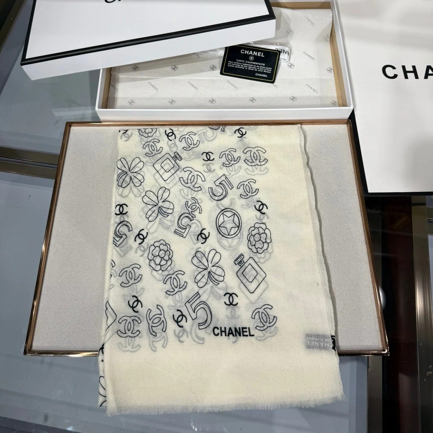 CHANEL 25S SCARF 200 IN CASHMERE 706596 mysite