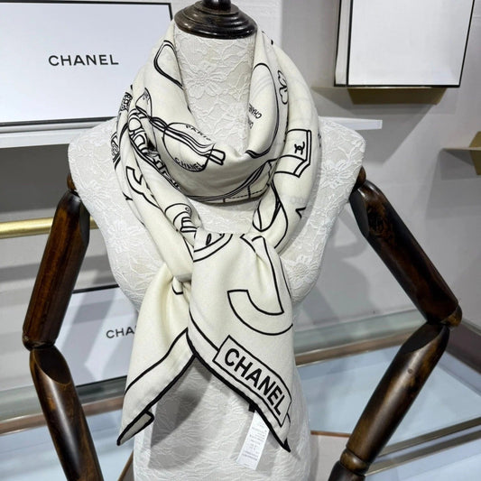 CHANEL 25S SCARF 140 IN SILK 732180 mysite