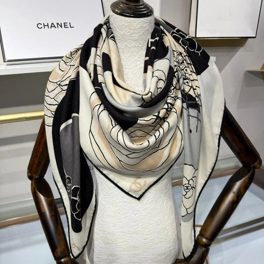 CHANEL 25S SCARF 140 IN SILK 732159 mysite