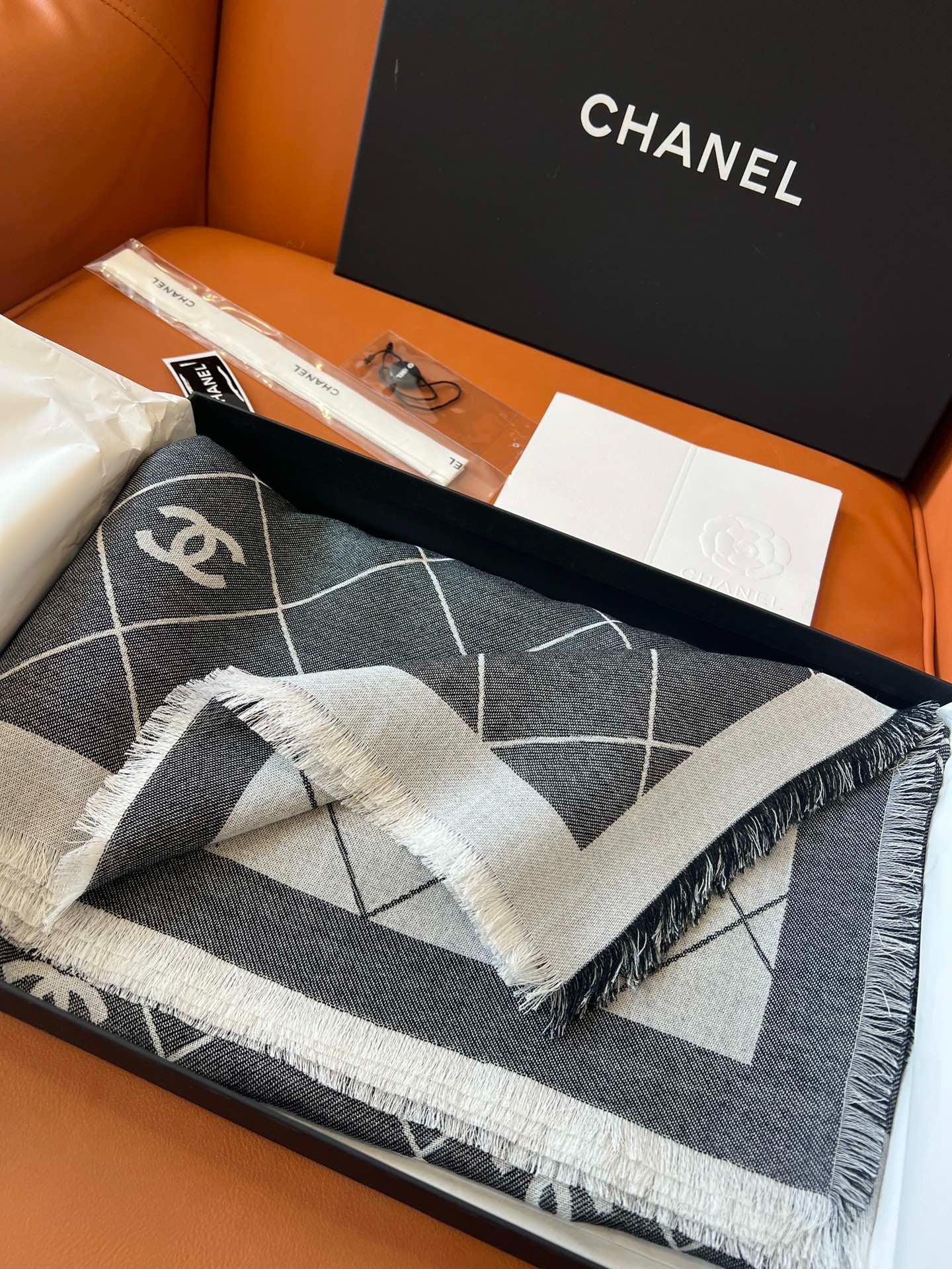 CHANEL 25S SCARF 140 IN WOOL SILK 700810 mysite