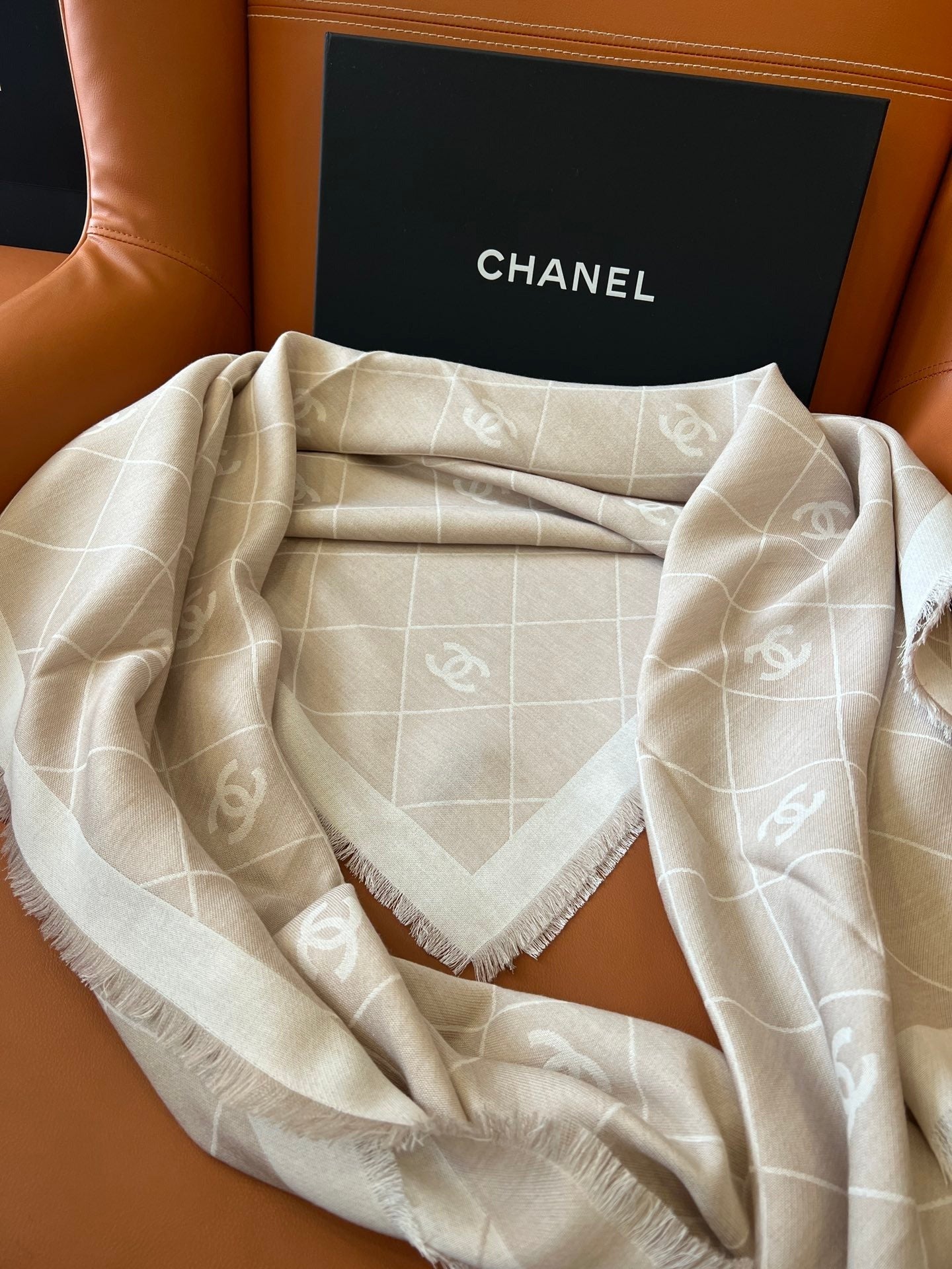 CHANEL 25S SCARF 140 IN WOOL SILK 700809 mysite