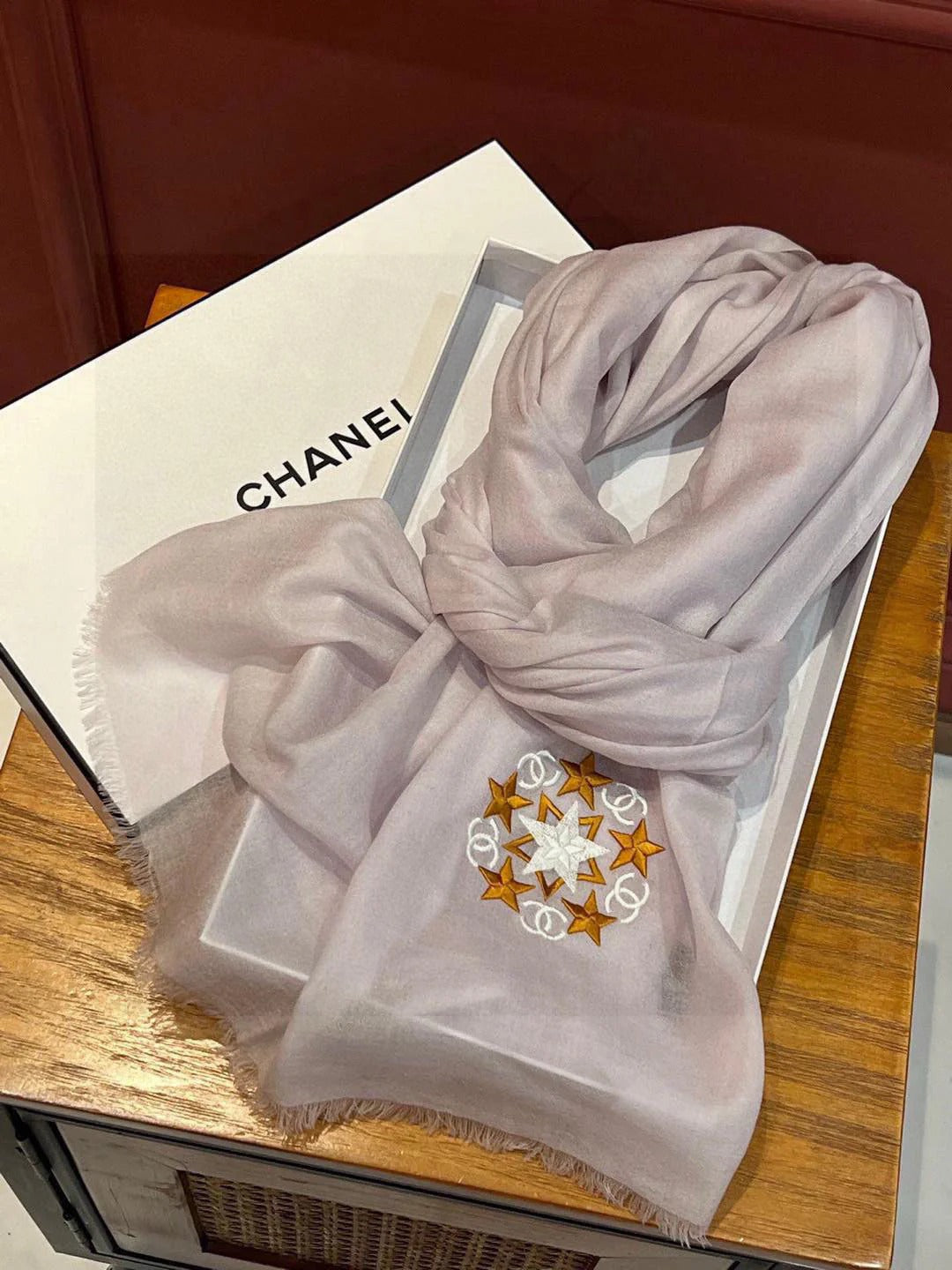 CHANEL 25S SCARF 200 IN CASHMERE WOOL 701966 mysite
