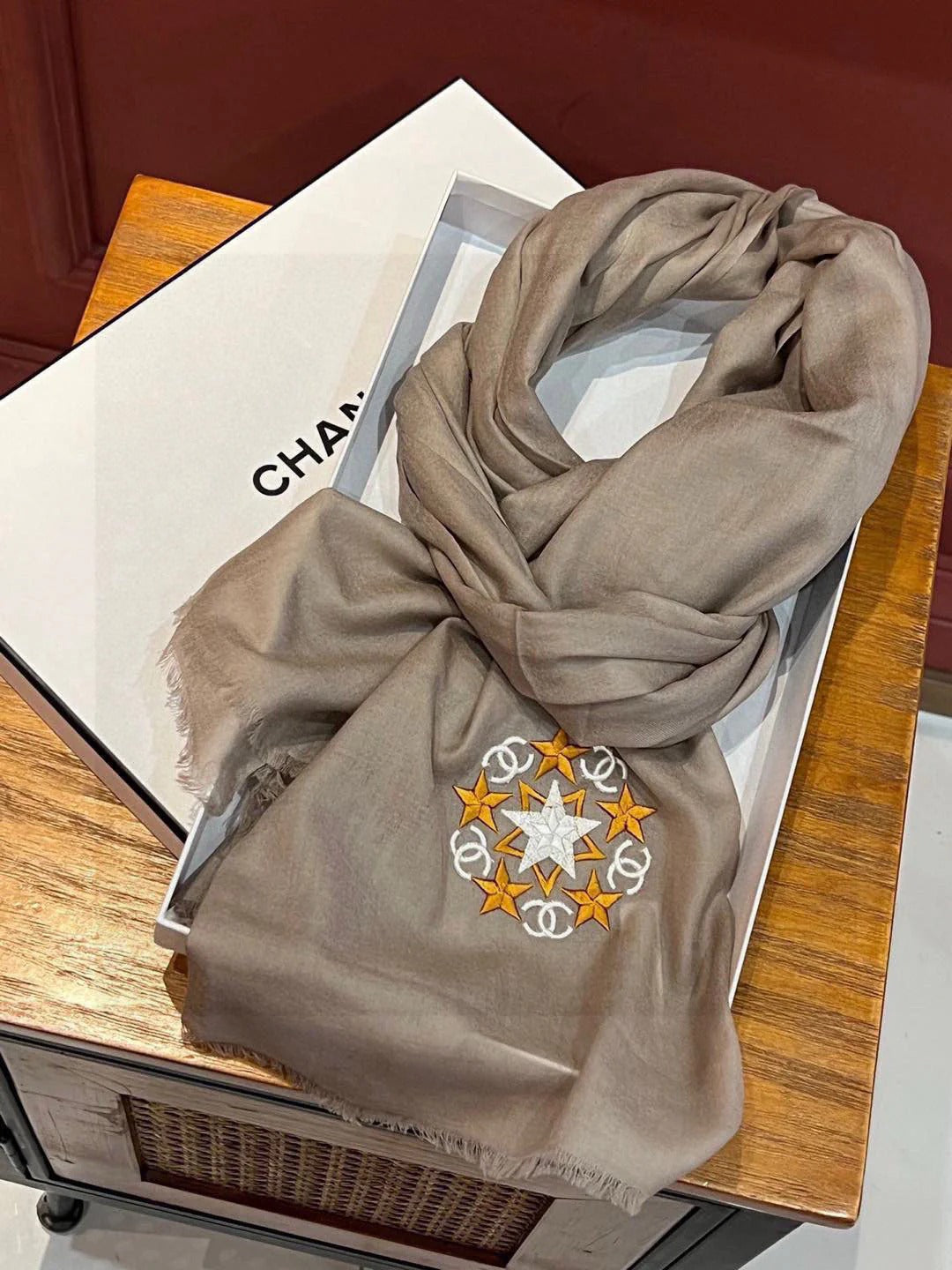CHANEL 25S SCARF 200 IN CASHMERE WOOL 701967 mysite