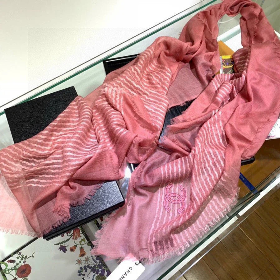 CHANEL 25S SCARF 200 IN CASHMERE VELVET 735756 mysite