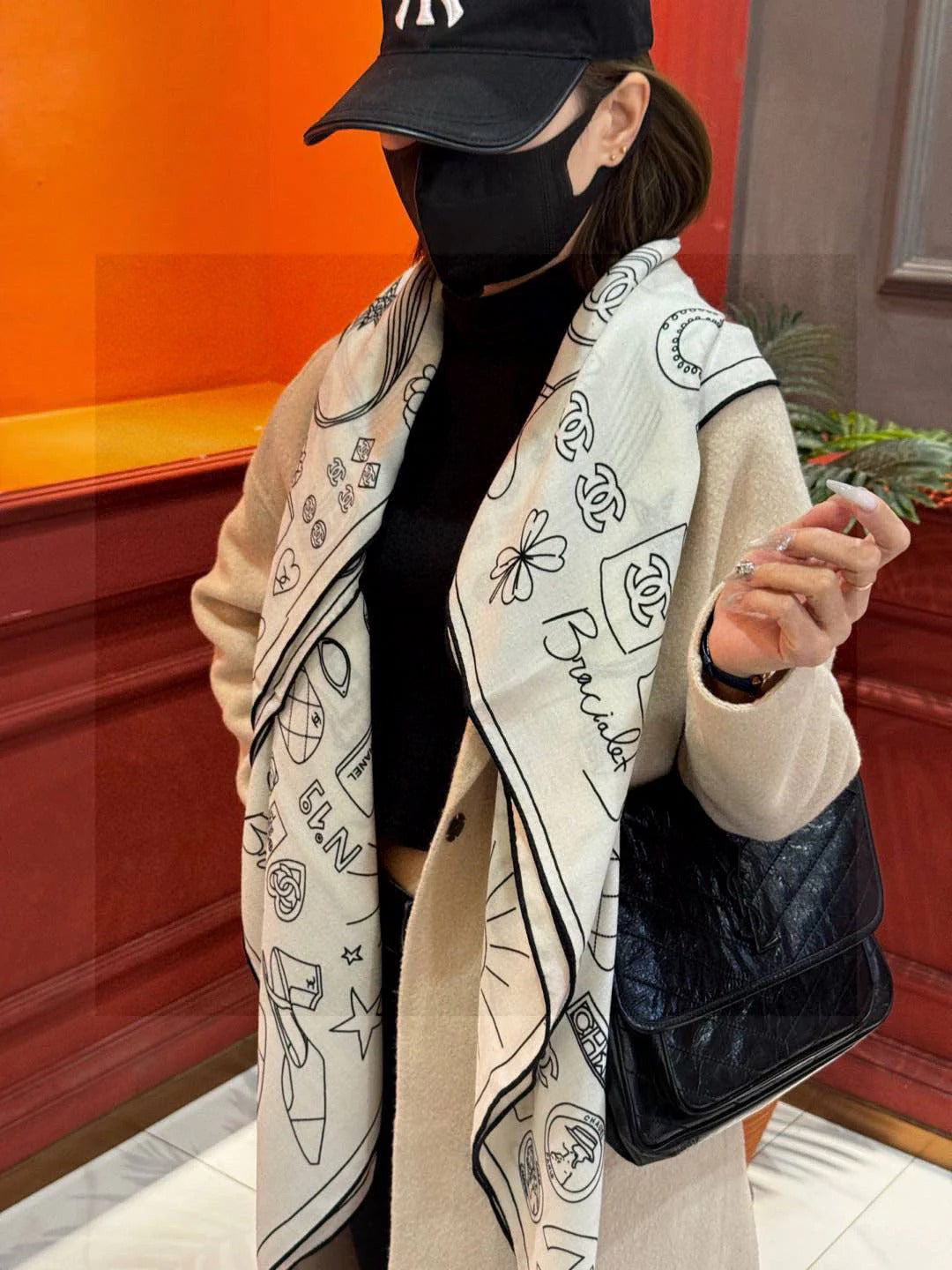 CHANEL 25S SCARF 140 IN SILK 735810 mysite