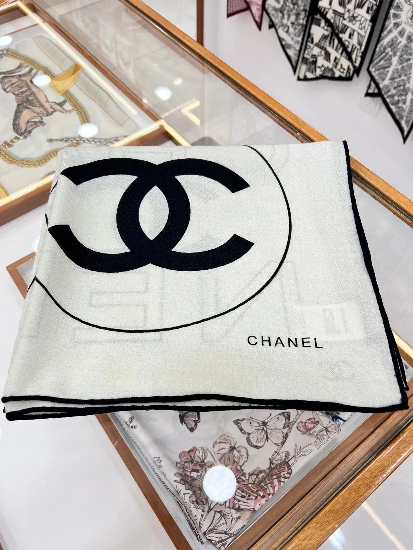 CHANEL 25S SCARF 135 IN CASHMERE SILK 708380 mysite