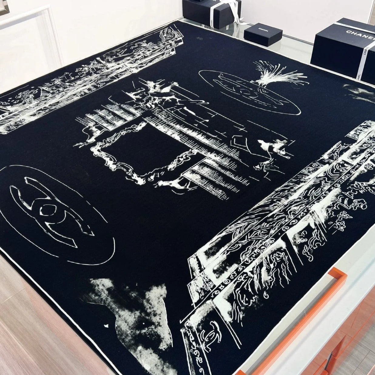 CHANEL 25S SCARF 135 IN CASHMERE SILK 737229 mysite