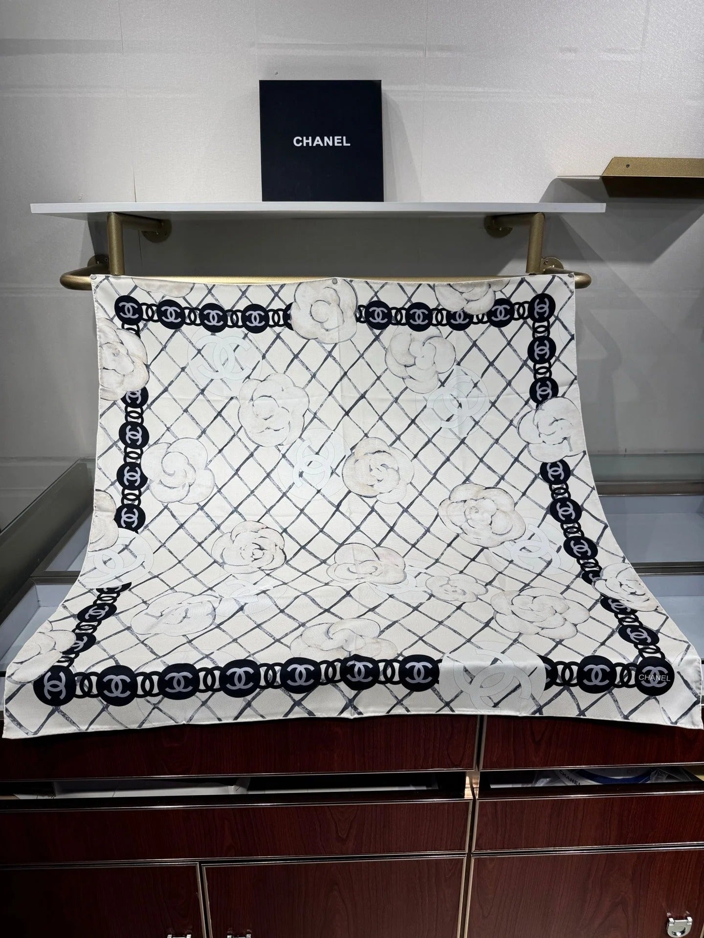 CHANEL 25S SCARF 90 IN CASHMERE SILK 737219 mysite