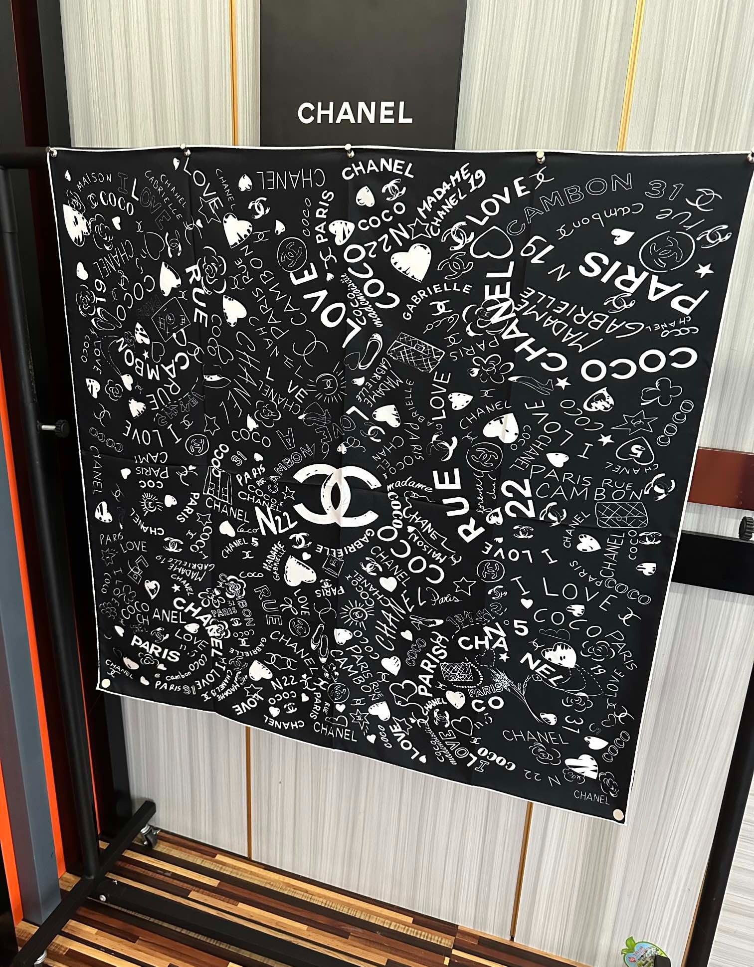 CHANEL 25S SCARF 90 IN SILK 738419 mysite