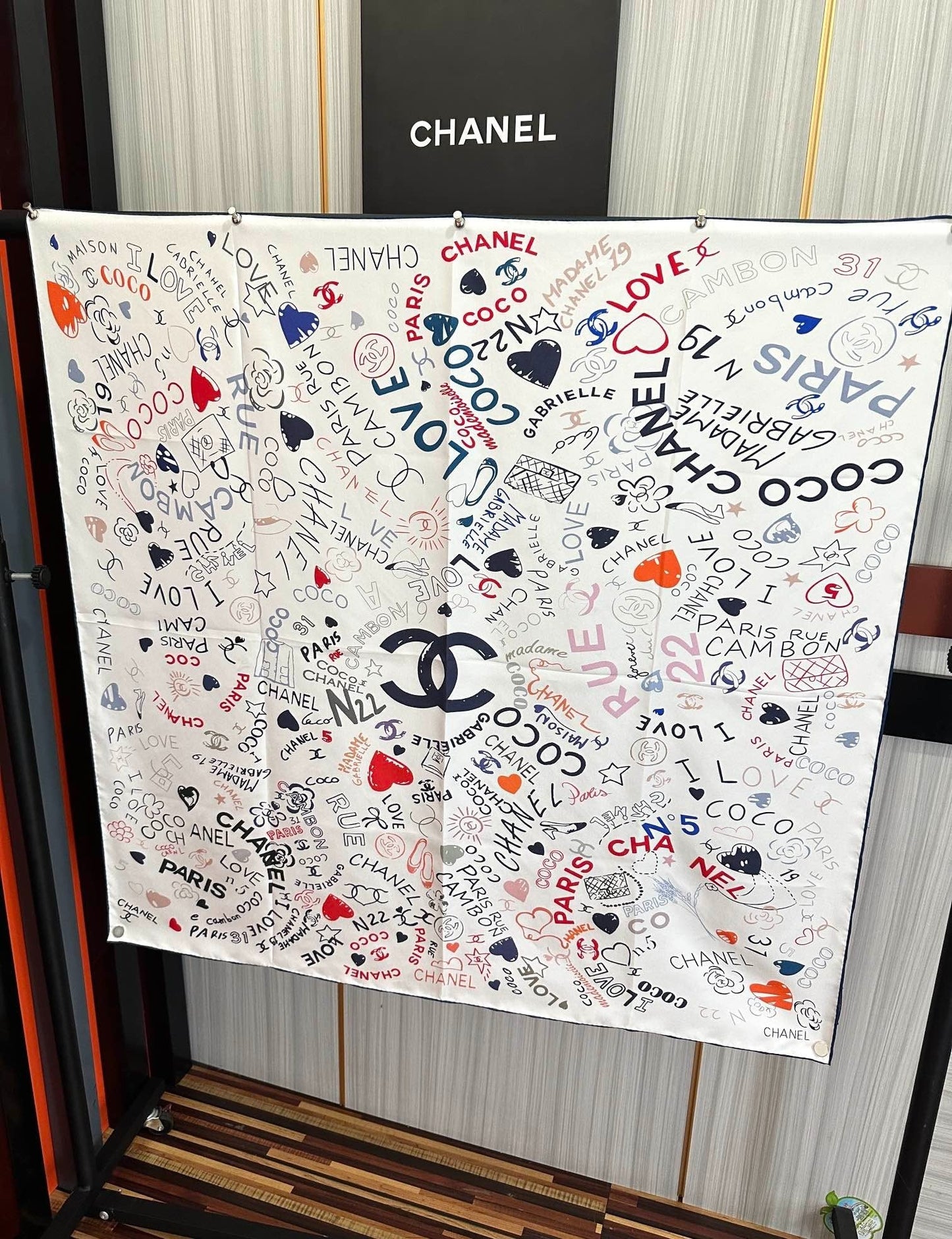 CHANEL 25S SCARF 90 IN SILK 738420 mysite