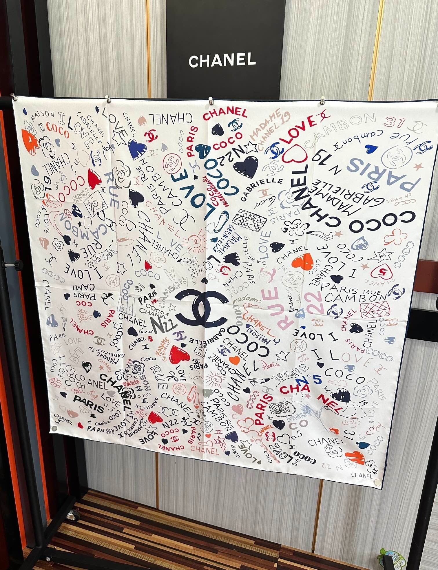 CHANEL 25S SCARF 90 IN SILK 738420 mysite