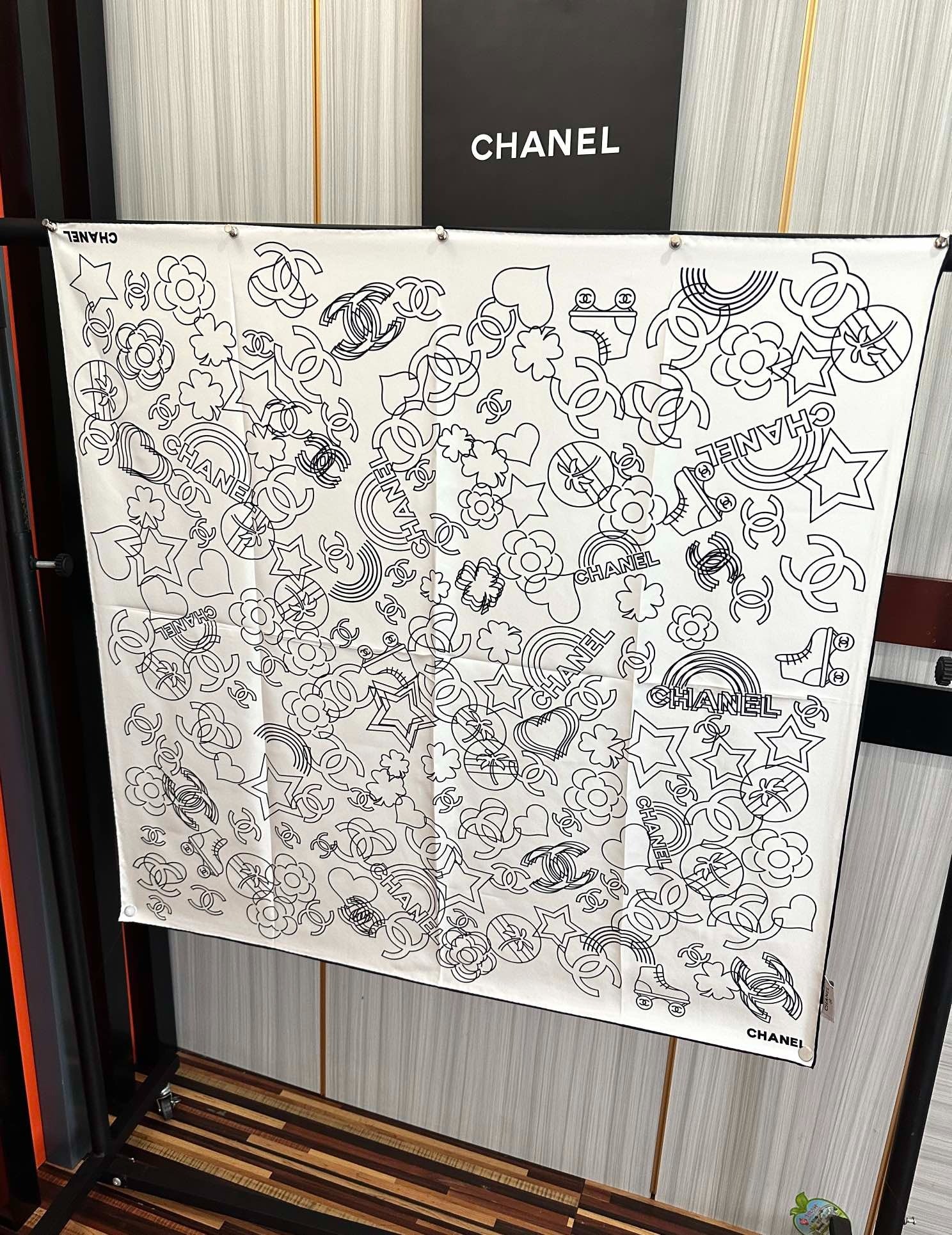 CHANEL 25S SCARF 90 IN SILK 738437 mysite