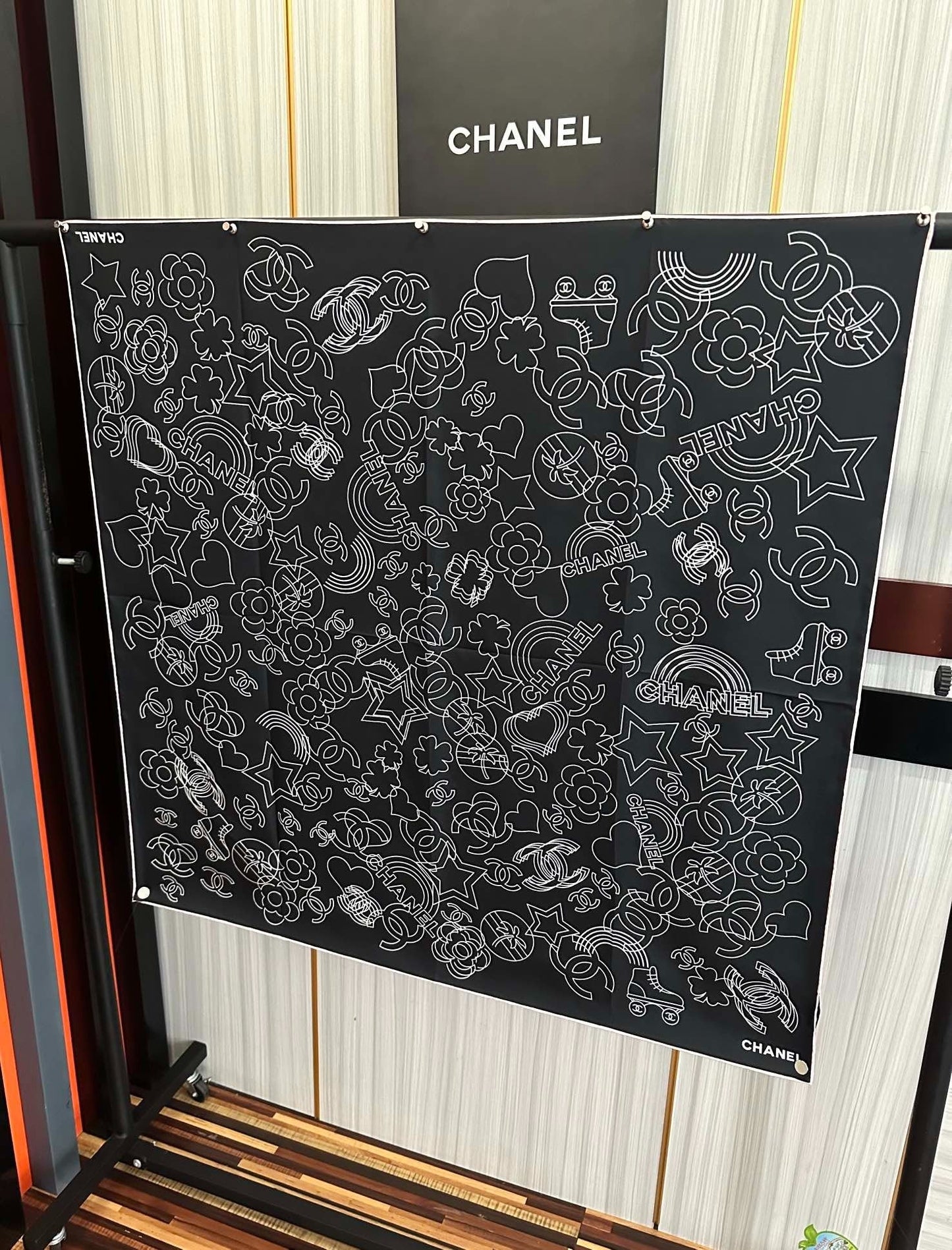 CHANEL 25S SCARF 90 IN SILK 738436 mysite