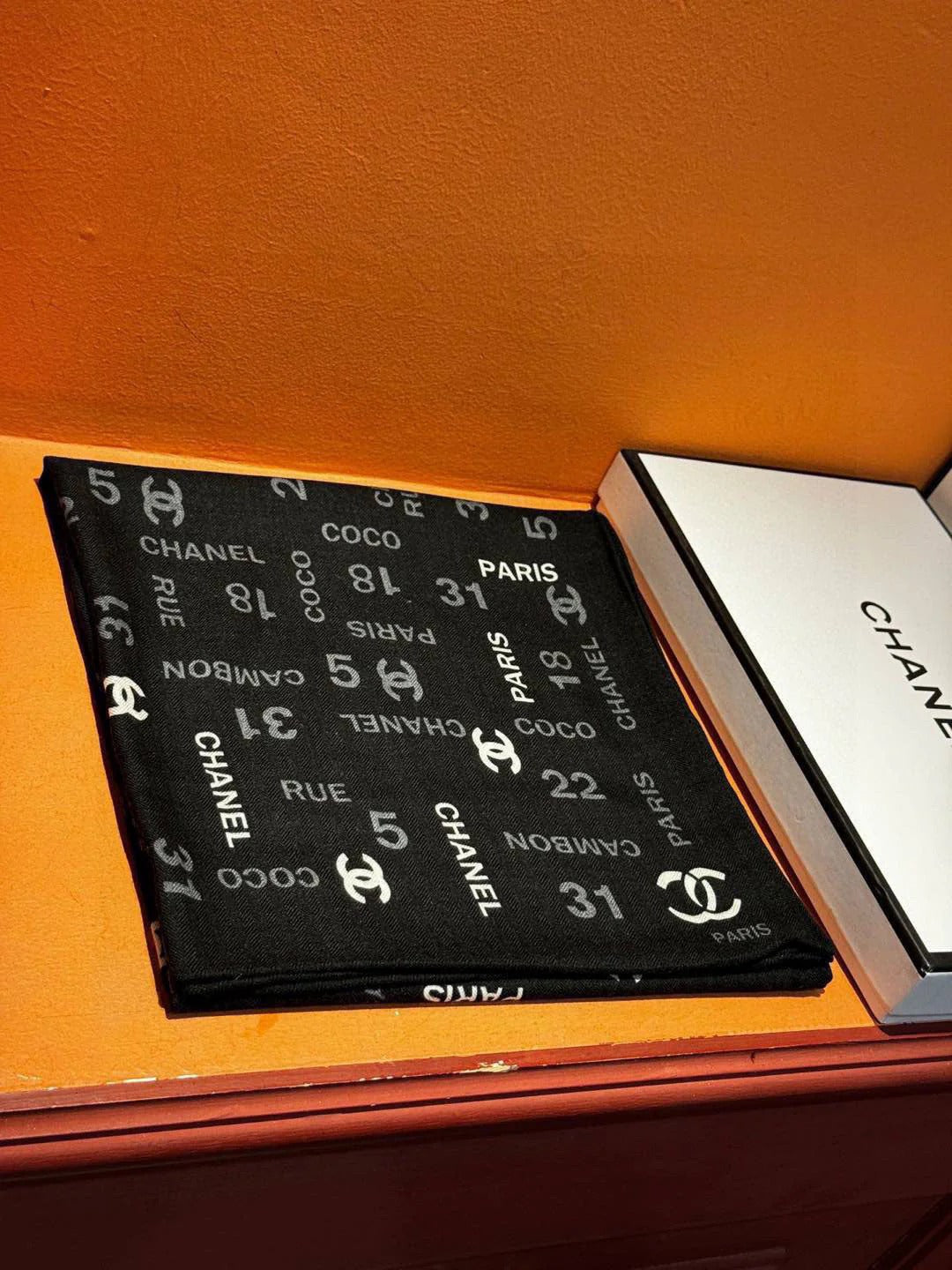 CHANEL 25S SCARF 180 IN CASHMERE SILK 738480 mysite