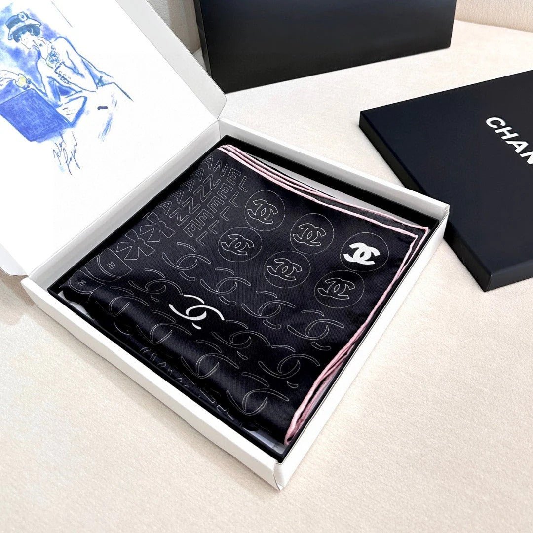 CHANEL 25S SCARF 90 IN SILK 724783 mysite