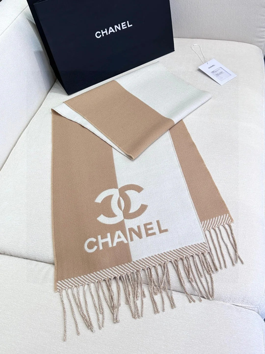 CHANEL 25S SCARF 184 IN MERINO WOOL 727323 mysite