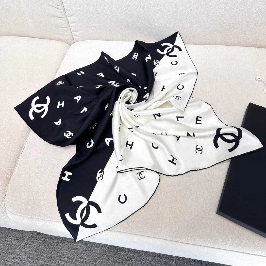 CHANEL 25S SCARF 90 IN SILK 720005 mysite