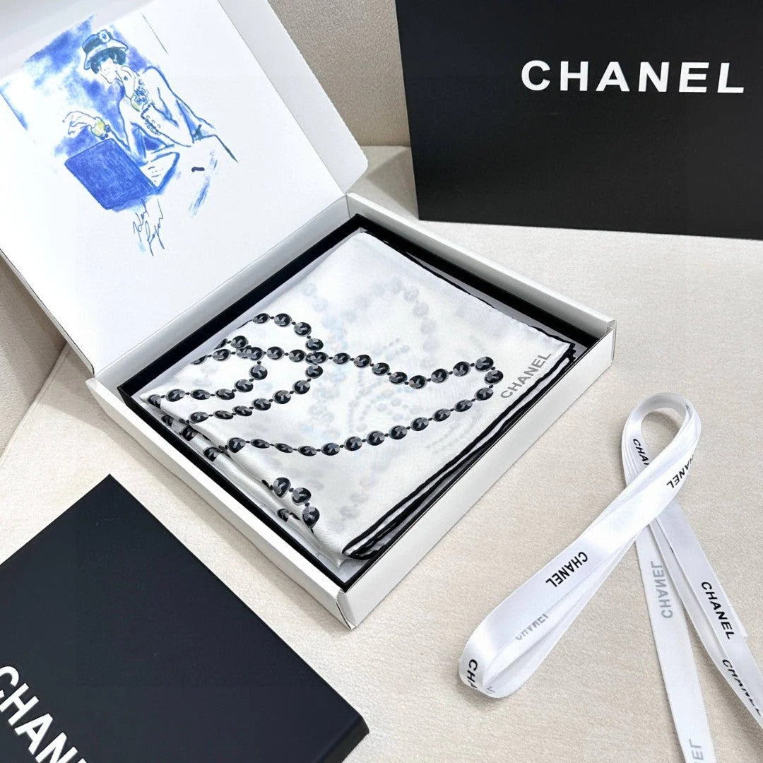 CHANEL 25S SCARF 90 IN SILK 711321 mysite