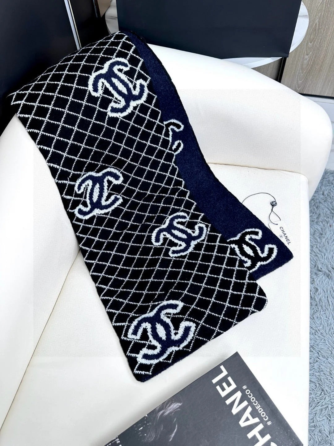 CHANEL 25S SCARF 185 IN CASHMERE 721526 mysite